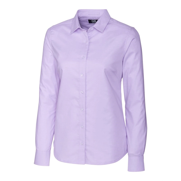 Cutter & Buck Stretch Oxford Womens Long Sleeve Dress Shirt - Cutter & Buck Stretch Oxford Womens Long Sleeve Dress Shirt - Image 2 of 7