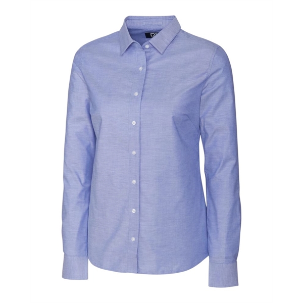 Cutter & Buck Stretch Oxford Womens Long Sleeve Dress Shirt - Cutter & Buck Stretch Oxford Womens Long Sleeve Dress Shirt - Image 3 of 7