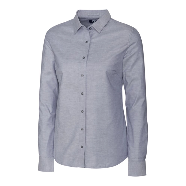 Cutter & Buck Stretch Oxford Womens Long Sleeve Dress Shirt - Cutter & Buck Stretch Oxford Womens Long Sleeve Dress Shirt - Image 4 of 7