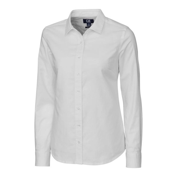 Cutter & Buck Stretch Oxford Womens Long Sleeve Dress Shirt - Cutter & Buck Stretch Oxford Womens Long Sleeve Dress Shirt - Image 5 of 7