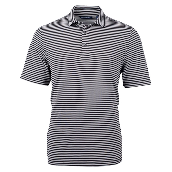 Cutter & Buck Virtue Eco Pique Stripe Recycled Mens Polo - Cutter & Buck Virtue Eco Pique Stripe Recycled Mens Polo - Image 10 of 37