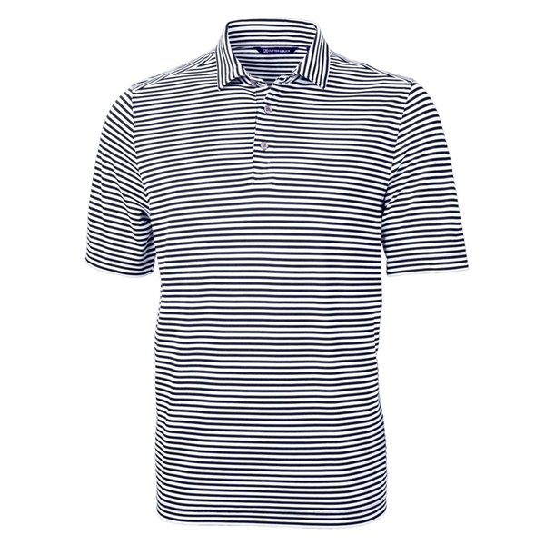 Cutter & Buck Virtue Eco Pique Stripe Recycled Mens Polo - Cutter & Buck Virtue Eco Pique Stripe Recycled Mens Polo - Image 12 of 37