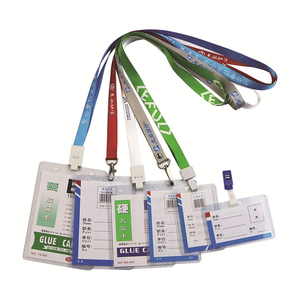 Lanyard with clip + badge holder - Lanyard with clip + badge holder - Image 0 of 2