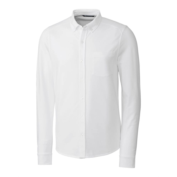 Cutter & Buck Advantage Tri-Blend Pique Long Sleeve Knitt... - Cutter & Buck Advantage Tri-Blend Pique Long Sleeve Knitt... - Image 5 of 5