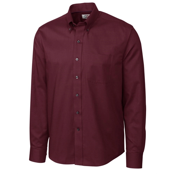 Cutter & Buck Epic Easy Care Nailshead Mens Long Sleeve D... - Cutter & Buck Epic Easy Care Nailshead Mens Long Sleeve D... - Image 0 of 12