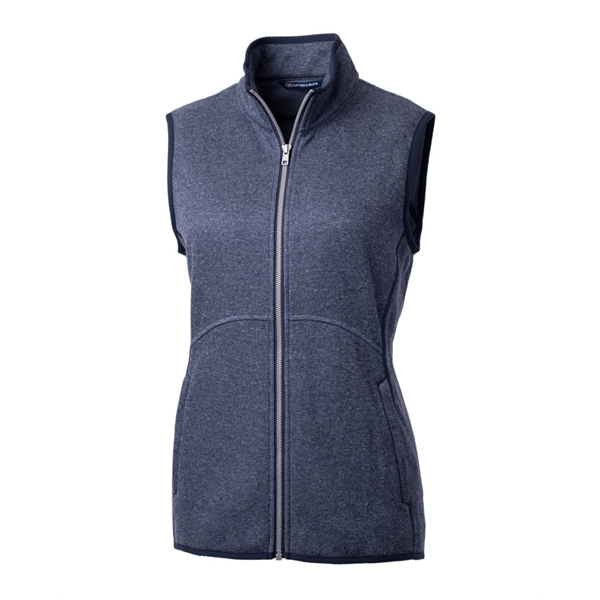 Cutter & Buck Mainsail Sweater Knit Womens Full Zip Vest - Cutter & Buck Mainsail Sweater Knit Womens Full Zip Vest - Image 2 of 7