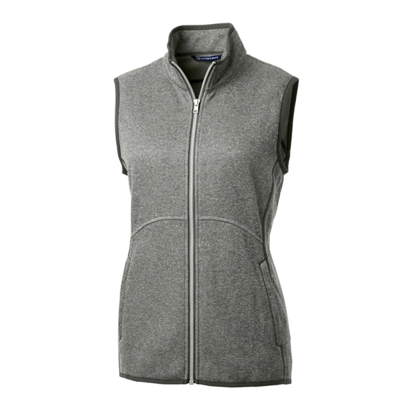 Cutter & Buck Mainsail Sweater Knit Womens Full Zip Vest - Cutter & Buck Mainsail Sweater Knit Womens Full Zip Vest - Image 3 of 7