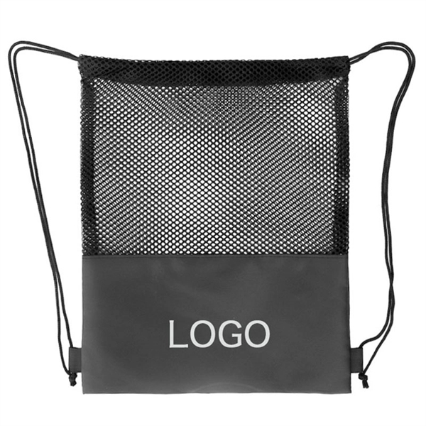 Mesh Drawstring Backpack - Mesh Drawstring Backpack - Image 0 of 4