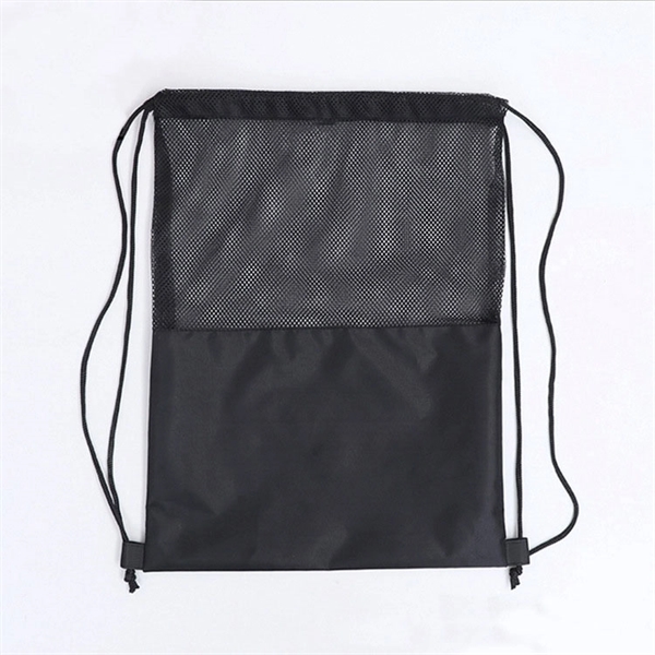 Mesh Drawstring Backpack - Mesh Drawstring Backpack - Image 3 of 4