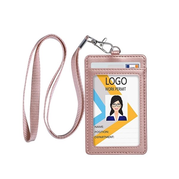 Leather ID Badge Holder - Leather ID Badge Holder - Image 0 of 2