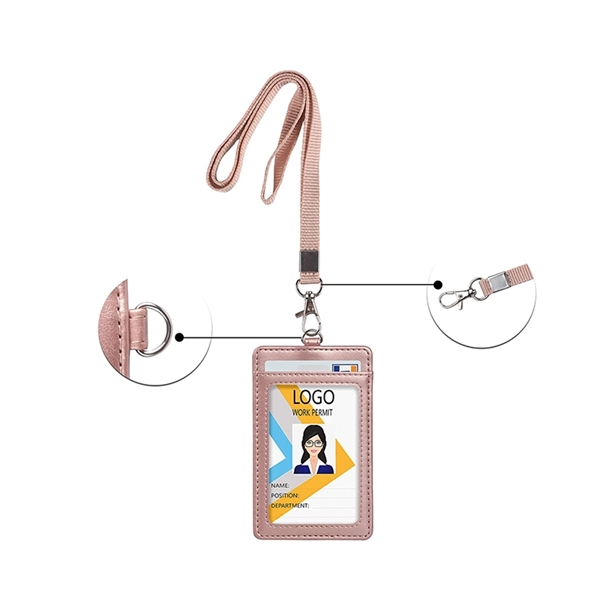 Leather ID Badge Holder - Leather ID Badge Holder - Image 1 of 2