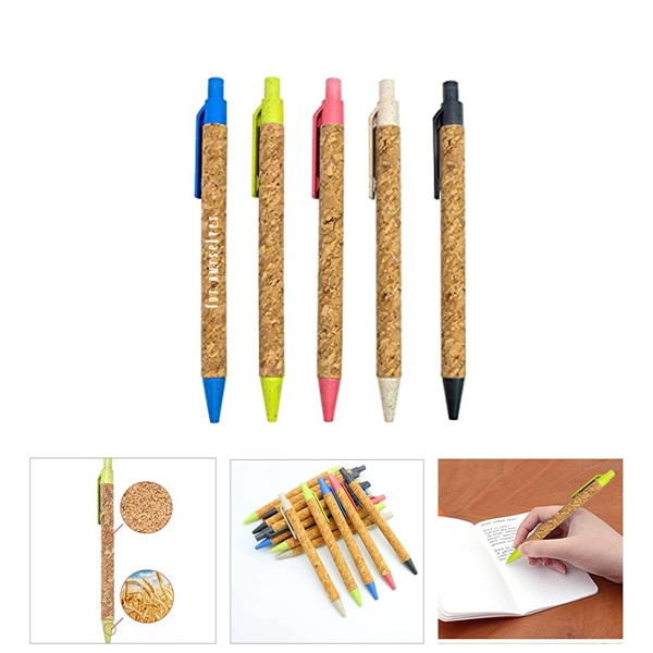 Retractable Cork Ballpoint Pens - Retractable Cork Ballpoint Pens - Image 0 of 5