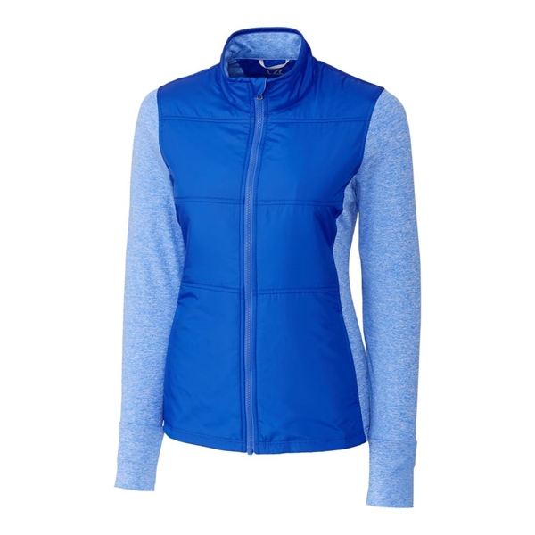 Cutter & Buck Stealth Hybrid Quilted Womens Full Zip Wind...