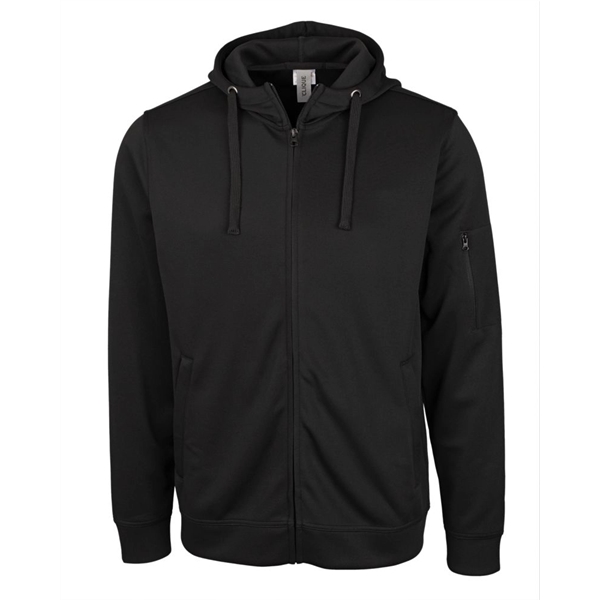 Custom Clique Lift Solution-dyed Performance Unisex Full Zip Hoo...