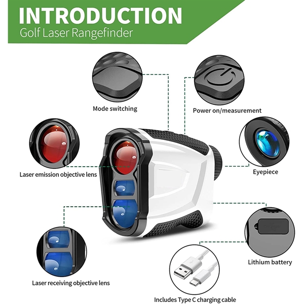 Laser Rangefinder For Golf & Hunting - Laser Rangefinder For Golf & Hunting - Image 2 of 9