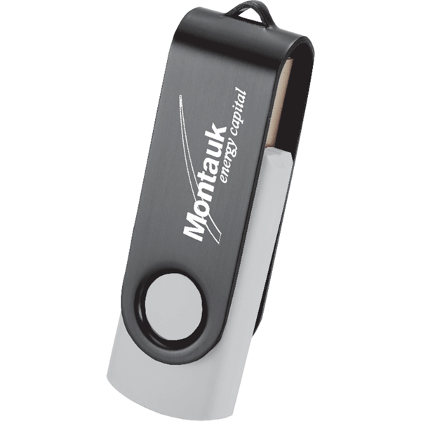 Rotate Black Clip Flash Drive 2GB - Rotate Black Clip Flash Drive 2GB - Image 0 of 3