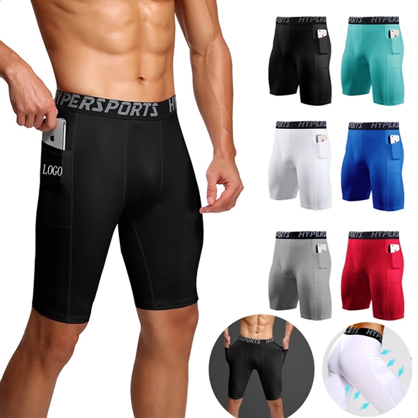 Men'S Compression Short With Pocket - Men'S Compression Short With Pocket - Image 0 of 2