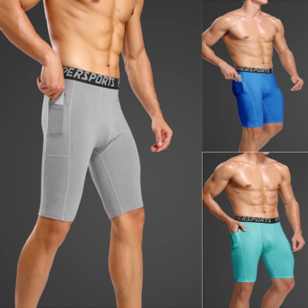 Men'S Compression Short With Pocket - Men'S Compression Short With Pocket - Image 2 of 2