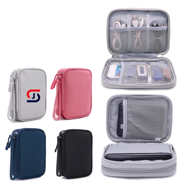 Double-Layer Electronic Accessories Organizer - Double-Layer Electronic Accessories Organizer - Image 1 of 1