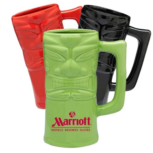 13 oz. Tiki Glossy Ceramic Mugs - 13 oz. Tiki Glossy Ceramic Mugs - Image 0 of 6