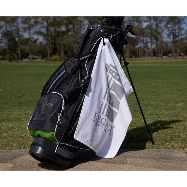 MaxxColor White Golf Towel ( 15" x 24" ) - MaxxColor White Golf Towel ( 15" x 24" ) - Image 0 of 1