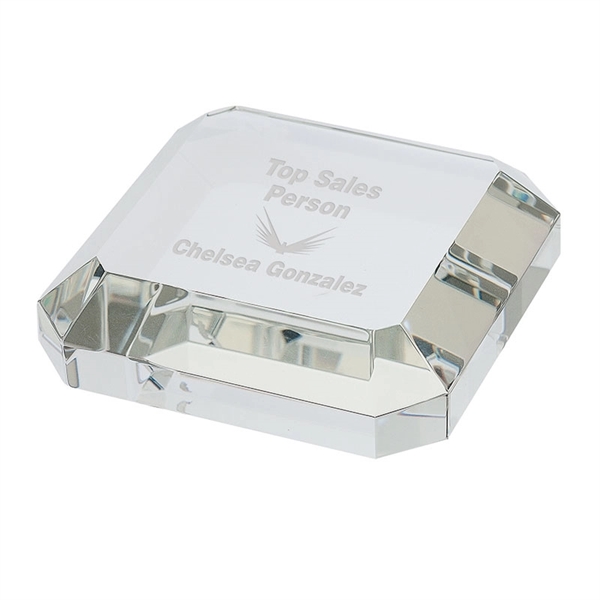 Taranto Square Crystal Paperweight - Taranto Square Crystal Paperweight - Image 1 of 2