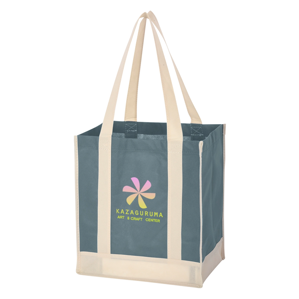 Non-Woven Two-Tone Shopper Tote Bag - Non-Woven Two-Tone Shopper Tote Bag - Image 2 of 37