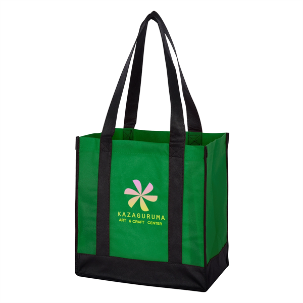 Non-Woven Two-Tone Shopper Tote Bag - Non-Woven Two-Tone Shopper Tote Bag - Image 9 of 37