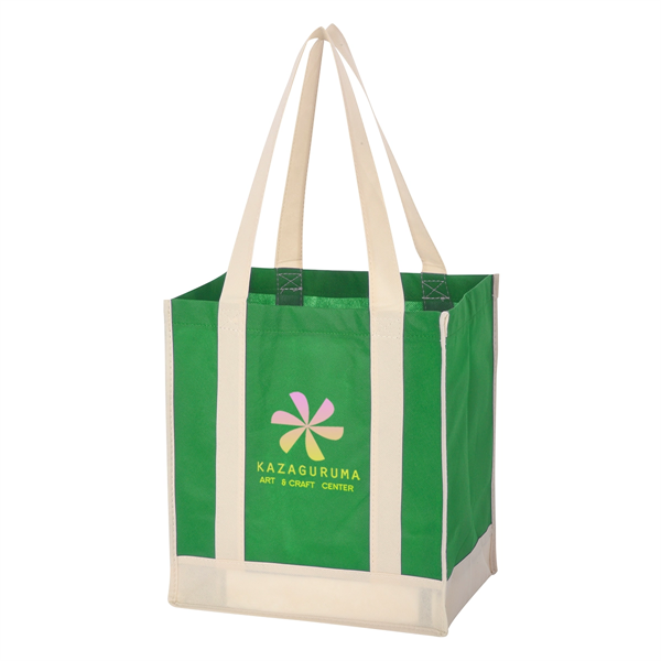 Non-Woven Two-Tone Shopper Tote Bag - Non-Woven Two-Tone Shopper Tote Bag - Image 12 of 37