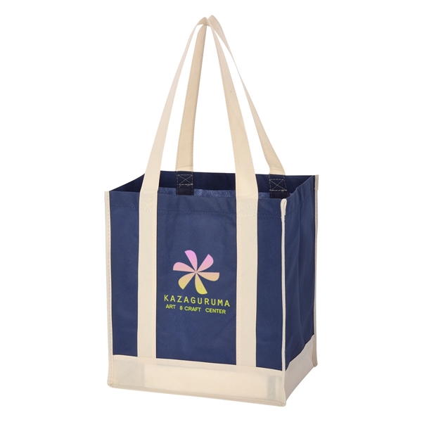 Non-Woven Two-Tone Shopper Tote Bag - Non-Woven Two-Tone Shopper Tote Bag - Image 16 of 37