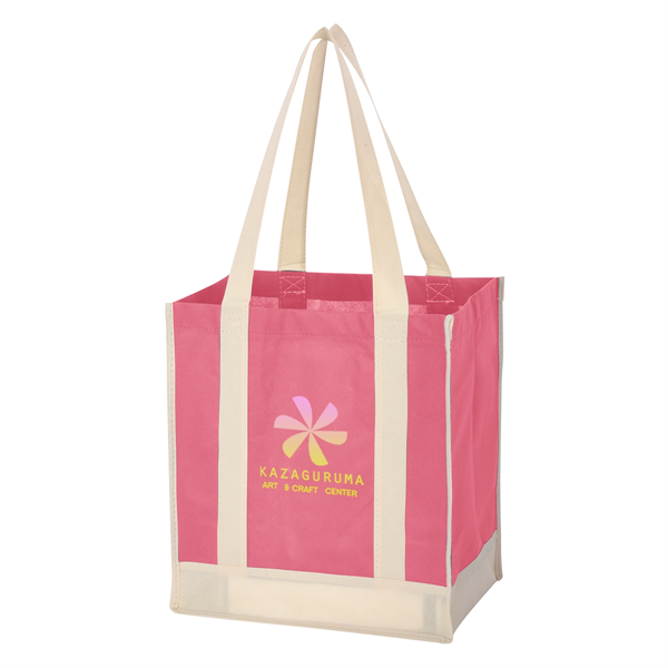 Non-Woven Two-Tone Shopper Tote Bag - Non-Woven Two-Tone Shopper Tote Bag - Image 24 of 37