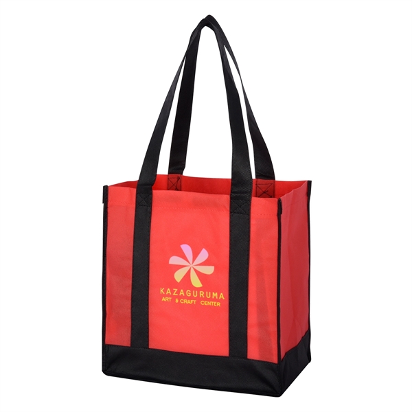 Non-Woven Two-Tone Shopper Tote Bag - Non-Woven Two-Tone Shopper Tote Bag - Image 25 of 37