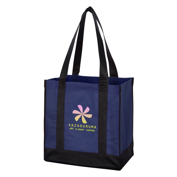 Non-Woven Two-Tone Shopper Tote Bag - Non-Woven Two-Tone Shopper Tote Bag - Image 29 of 37