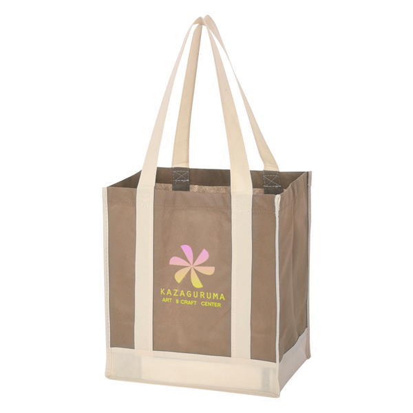 Non-Woven Two-Tone Shopper Tote Bag - Non-Woven Two-Tone Shopper Tote Bag - Image 33 of 37