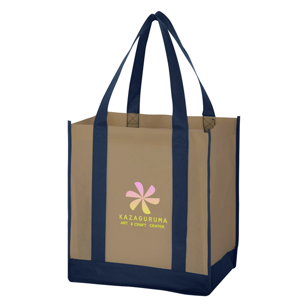 Non-Woven Two-Tone Shopper Tote Bag - Non-Woven Two-Tone Shopper Tote Bag - Image 36 of 37