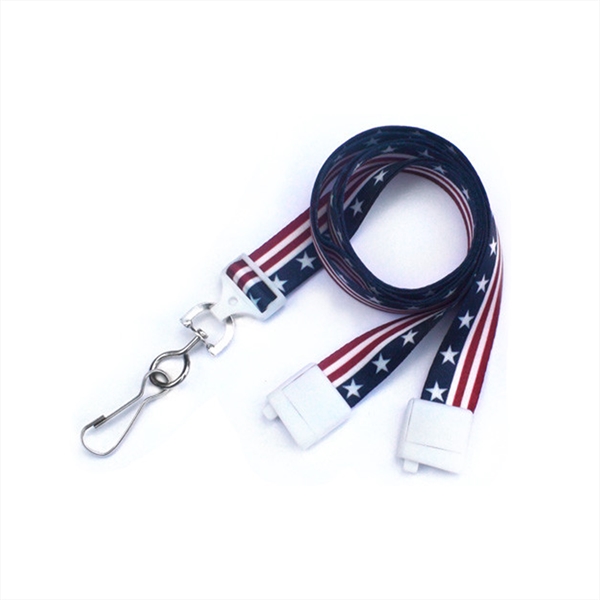 5/8" Dye Sublimated Breakaway Lanyard (Stars and Stripes) - 5/8" Dye Sublimated Breakaway Lanyard (Stars and Stripes) - Image 0 of 0