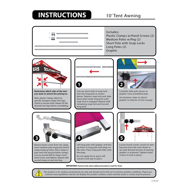 10' Premium Tent Awning - 10' Premium Tent Awning - Image 10 of 10