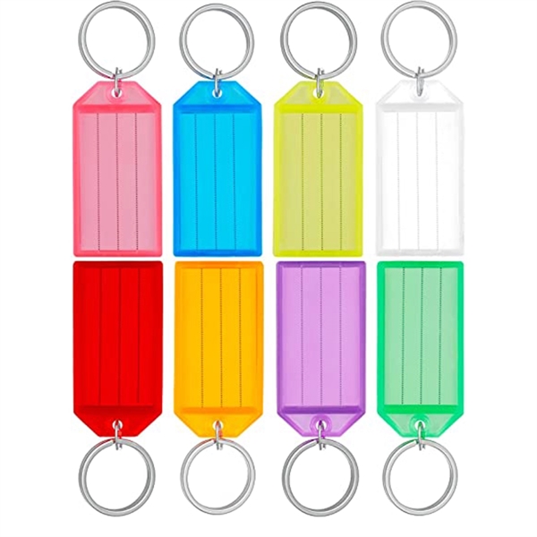 Plastic Key Tags With Split Ring Label Window - Plastic Key Tags With Split Ring Label Window - Image 0 of 3