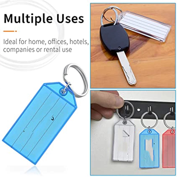 Plastic Key Tags With Split Ring Label Window - Plastic Key Tags With Split Ring Label Window - Image 2 of 3