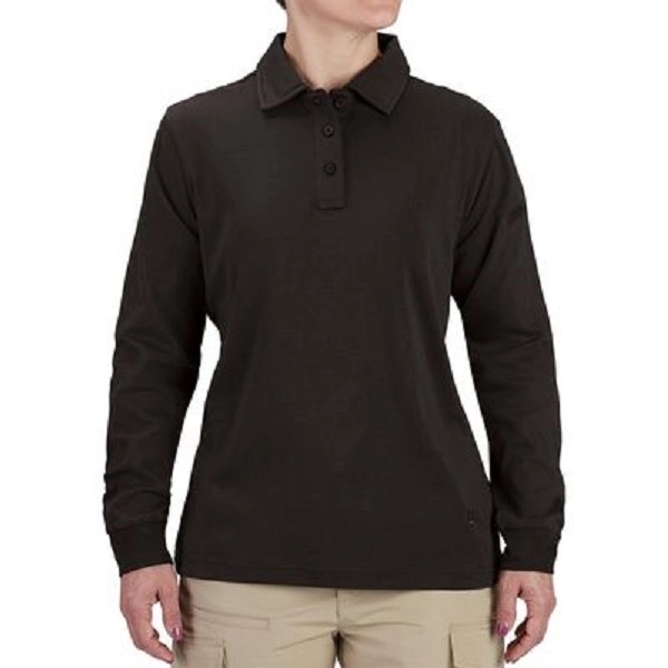 Women's Long Sleeve Uniform Cotton Polo - Women's Long Sleeve Uniform Cotton Polo - Image 0 of 1