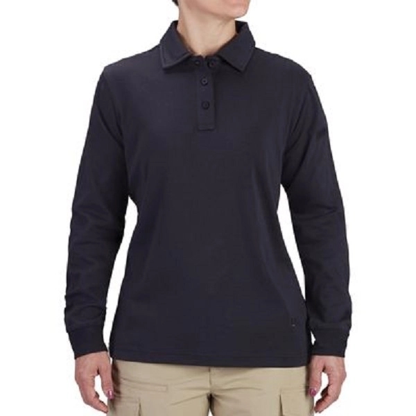 Women's Long Sleeve Uniform Cotton Polo - Women's Long Sleeve Uniform Cotton Polo - Image 1 of 1