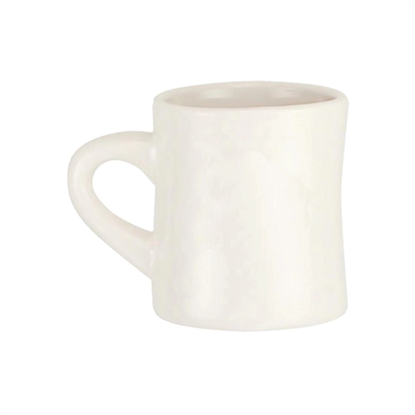 11 oz. Milky White Ceramic Diner Mugs w/ Custom Logo - 11 oz. Milky White Ceramic Diner Mugs w/ Custom Logo - Image 1 of 1