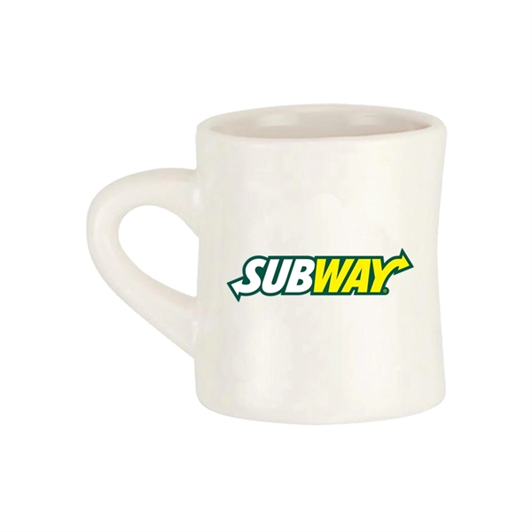 11 oz. Milky White Ceramic Diner Mugs w/ Custom Logo - 11 oz. Milky White Ceramic Diner Mugs w/ Custom Logo - Image 0 of 1