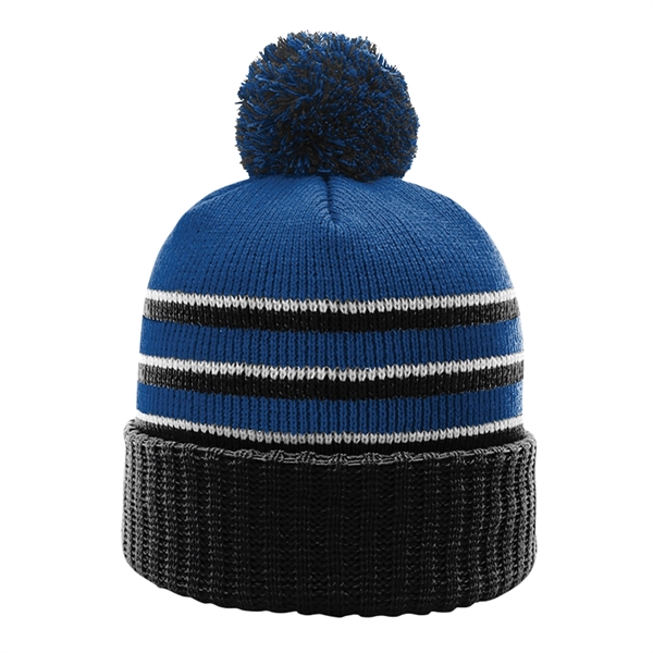 Richardson® Stripe Pom Beanie - Richardson® Stripe Pom Beanie - Image 1 of 11