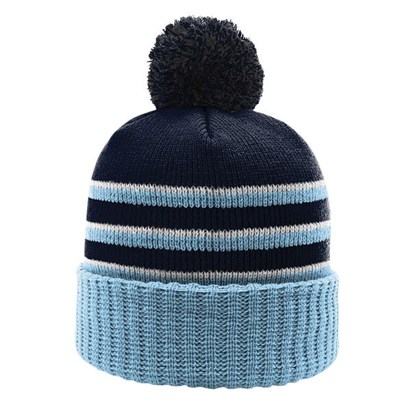 Richardson® Stripe Pom Beanie - Richardson® Stripe Pom Beanie - Image 5 of 11