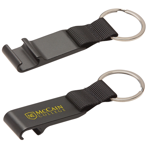 Aluminum Bottle Opener with Key Ring - Aluminum Bottle Opener with Key Ring - Image 1 of 4