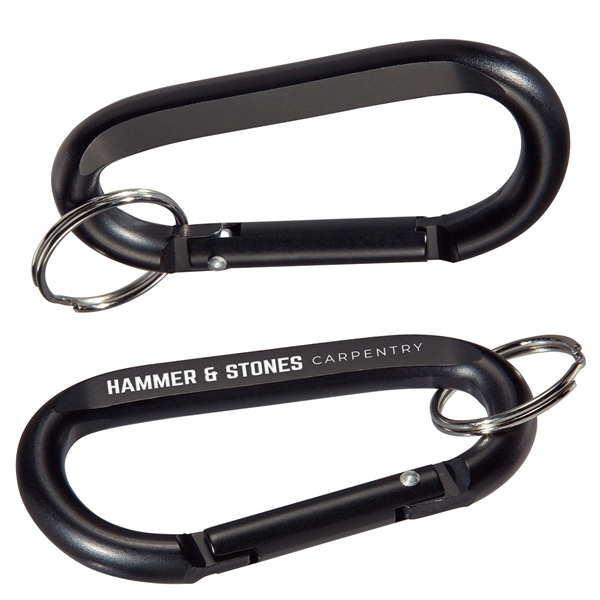 Aluminum Carabiner with Key Ring - Aluminum Carabiner with Key Ring - Image 1 of 3