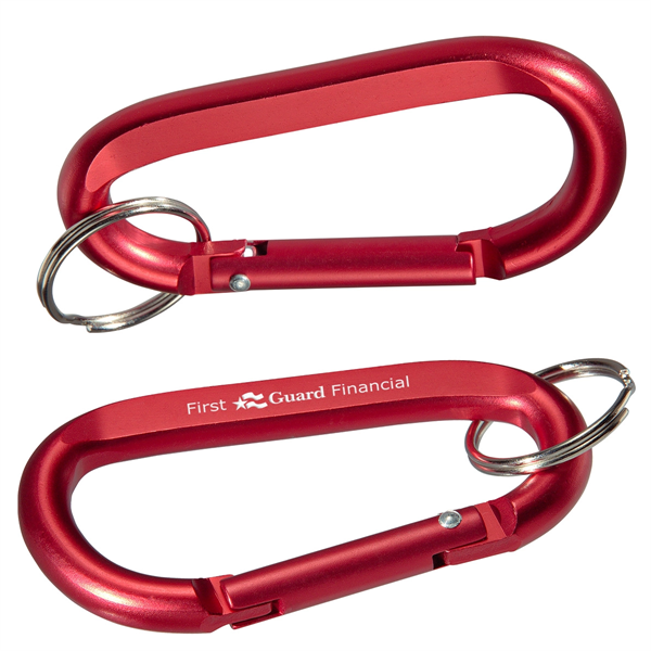 Aluminum Carabiner with Key Ring - Aluminum Carabiner with Key Ring - Image 3 of 3