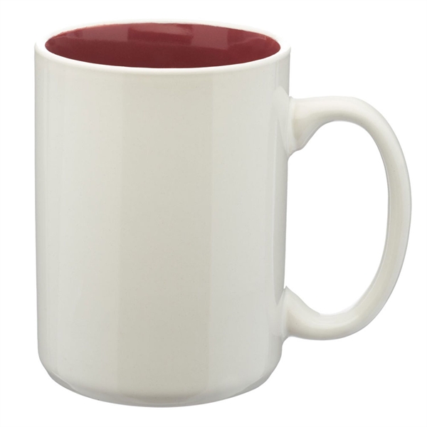 Glossy 15 oz. Two-Tone Ceramic Coffee Mugs - Glossy 15 oz. Two-Tone Ceramic Coffee Mugs - Image 1 of 4