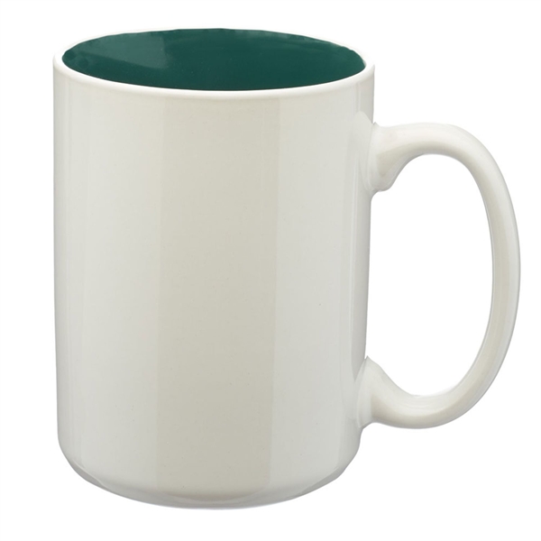 Glossy 15 oz. Two-Tone Ceramic Coffee Mugs - Glossy 15 oz. Two-Tone Ceramic Coffee Mugs - Image 4 of 5